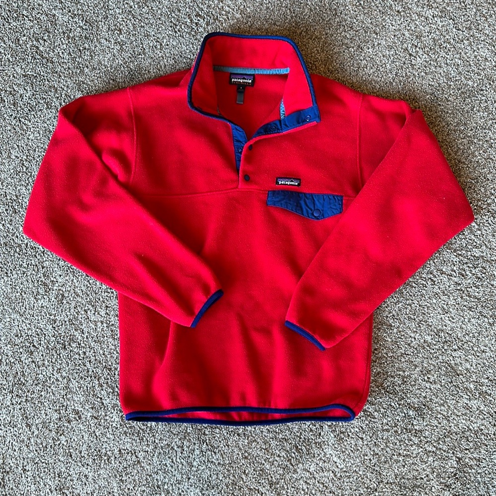 Patagonia Red/Blue Synchilla Pullover